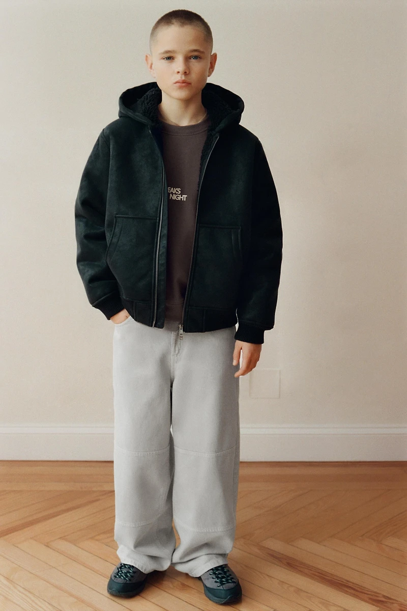 DOUBLE-FACED hoodie JACKET