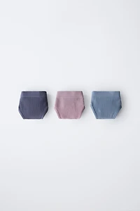 8-14 YEARS/ THREE-PACK OF SEAMLESS WAFFLE UNDERWEAR