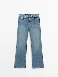 High-waist boot-cut jeans
