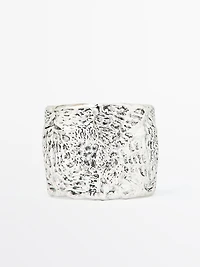 Textured metal bangle