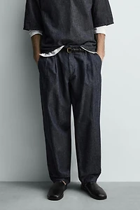 BALLOON FIT PLEATED PANTS