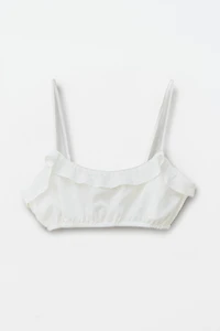 LACE RUFFLE CROP TOP