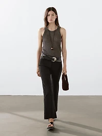 100% linen knit top