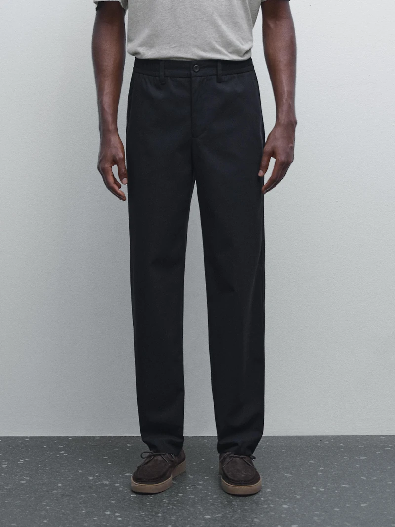 100% cotton jogger fit trousers