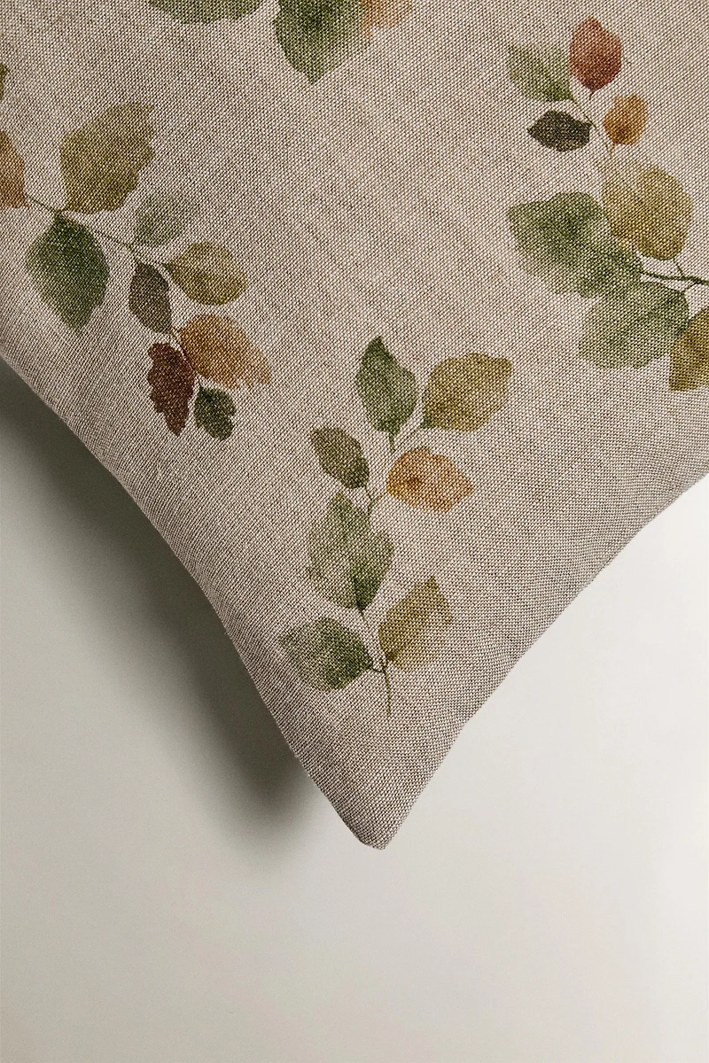HOUSSE DE COUSSIN FEUILLES