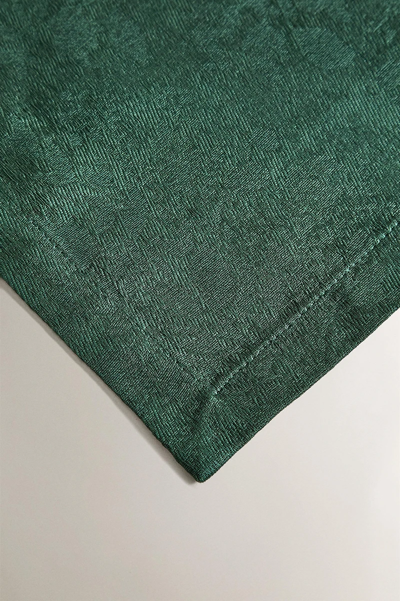 LOT DE SERVIETTES DE TABLE JACQUARD BRANCHES NOËL (LOT DE 2)