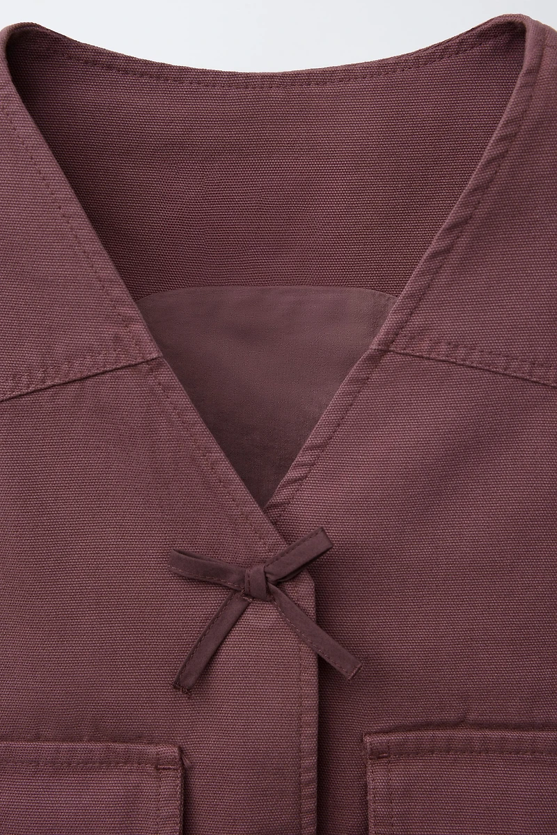 CANVAS TIE VEST