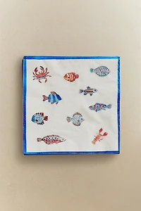 SET OF 20 FISH PAPER NAPKINS (SET OF 20)