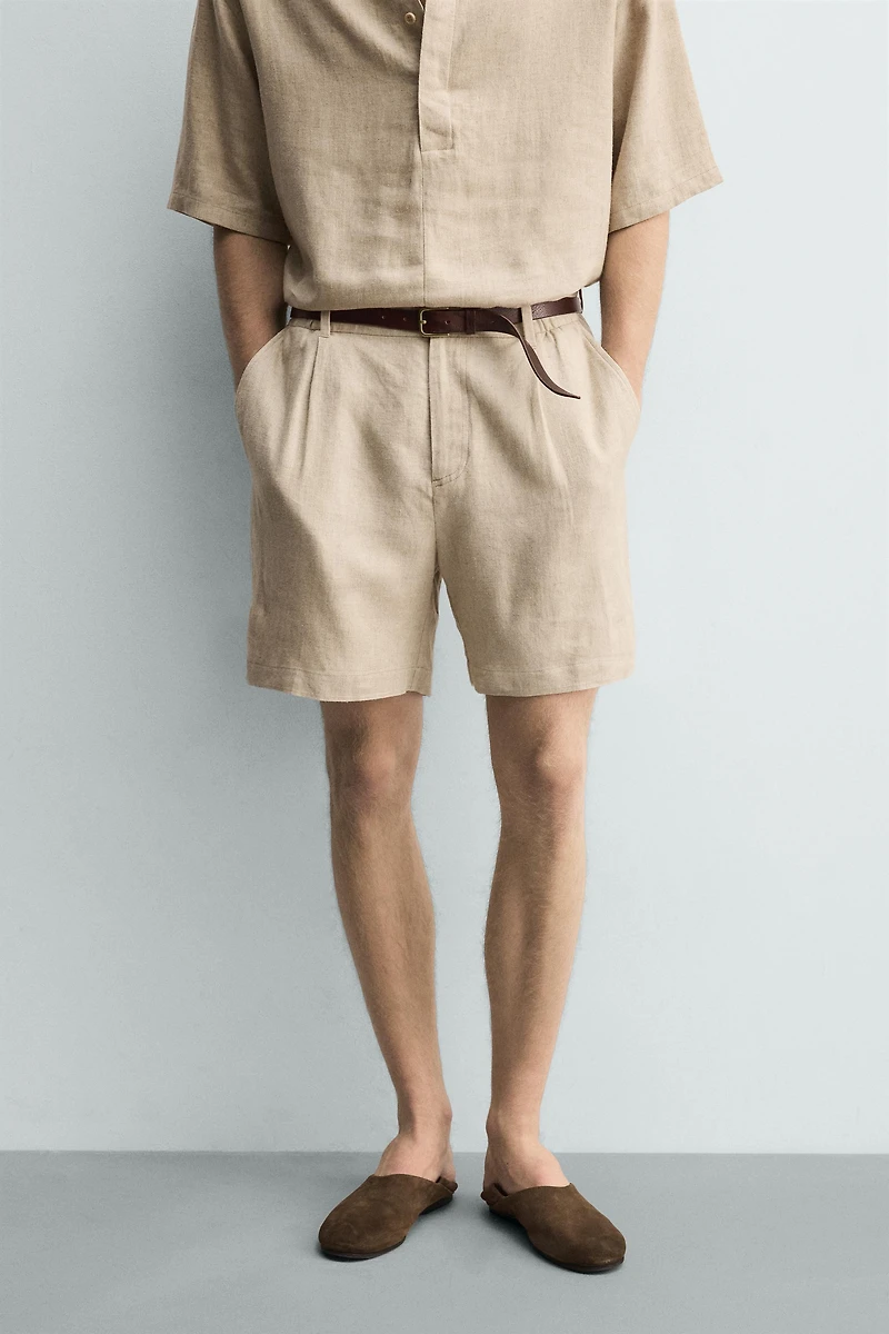 BERMUDA RELAXED LIN ET VISCOSE