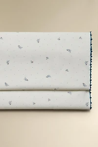 KIDS' COTTON LEAF AND DOT FLAT SHEET