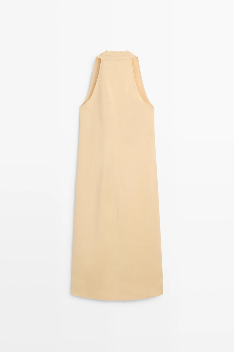 Midi dress with button detail