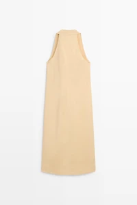 Midi dress with button detail