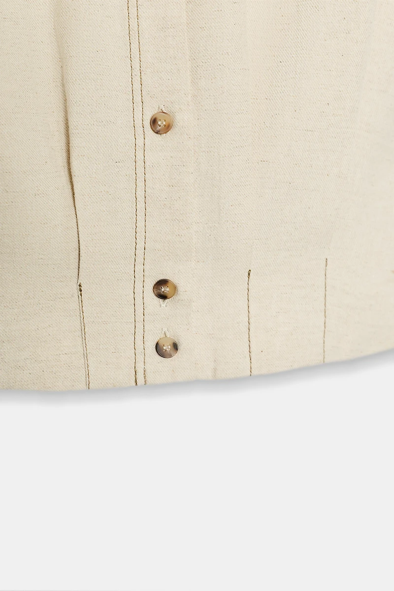 SLEEVELESS LINEN TOP