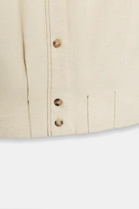 SLEEVELESS LINEN TOP