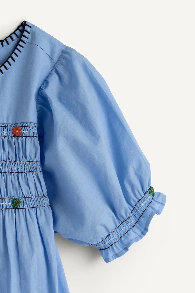 ROBE ÉLASTIQUES FLEURS BRODÉES LIMITED EDITION