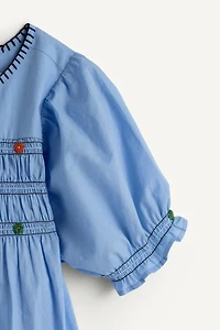 ROBE ÉLASTIQUES FLEURS BRODÉES LIMITED EDITION