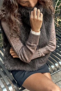 FAUX FUR VEST