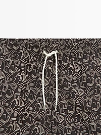 Abstract print swimsuit