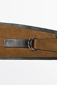 Ceinture obi en croûte de cuir