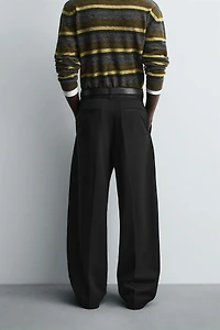 BALLOON PLEATED BELTED PANTS