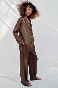 FLOWY WRINKLED EFFECT BLAZER