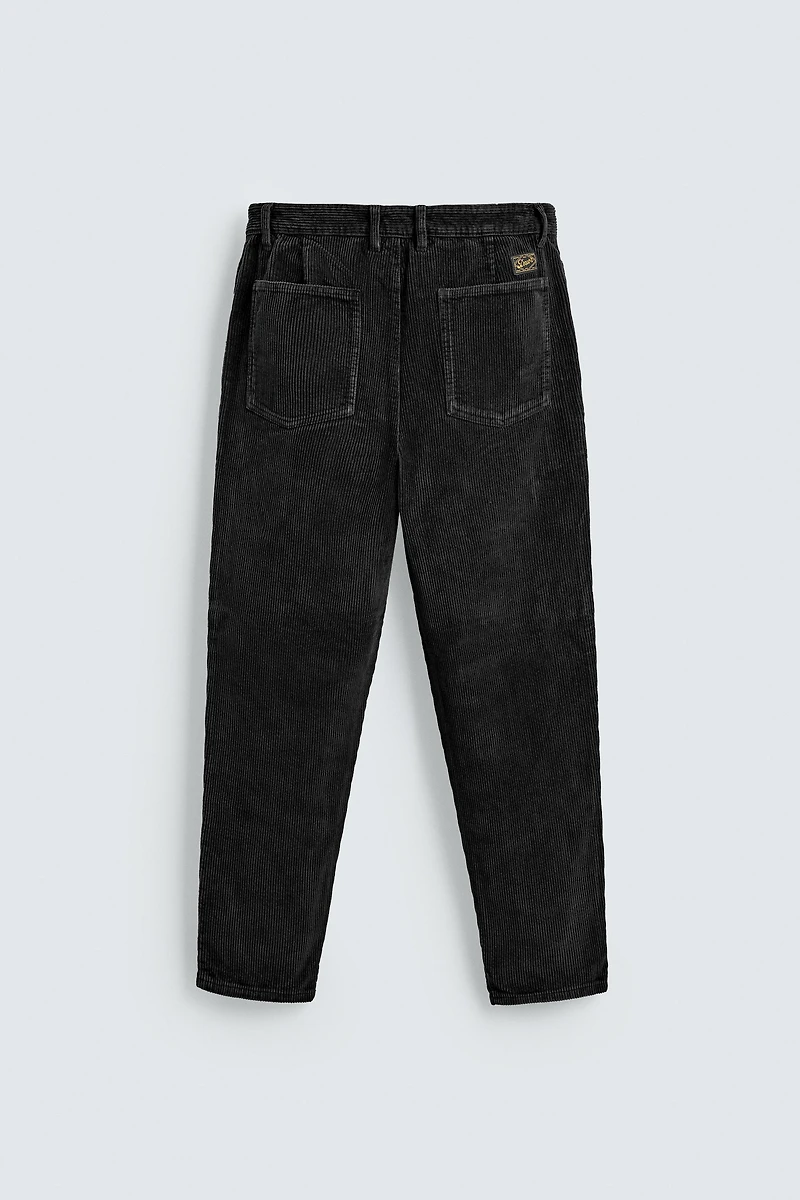 TAPERED FIT CORDUROY PANTS