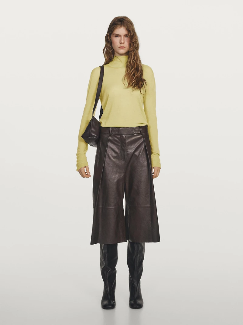 Knit 100% wool mock turtleneck sweater - STUDIO