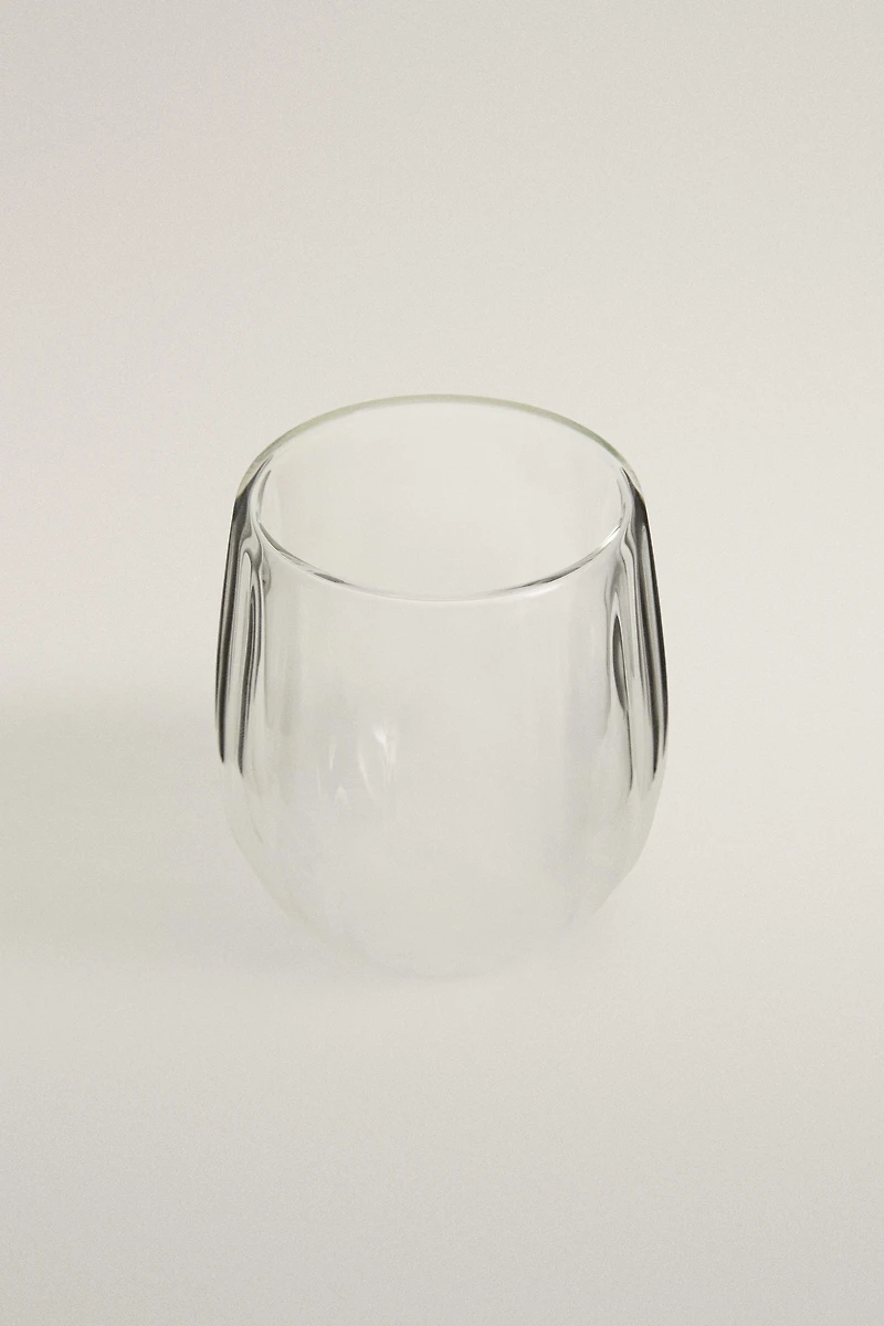 BOROSILICATE DOUBLE-WALL TUMBLER WITH LINES