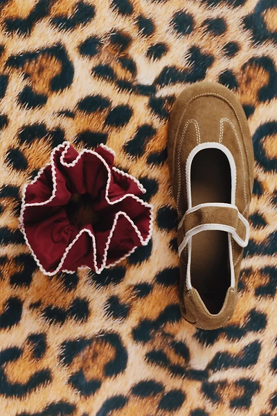 SPLIT LEATHER SPORTY BALLET FLATS