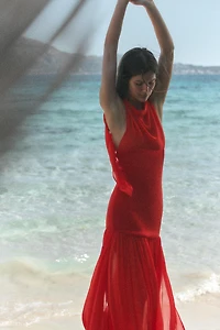 ROBE HALTER BIMATIÈRE À VOLUME