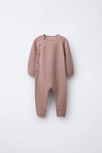 OPENWORK KNIT JUMPSUIT