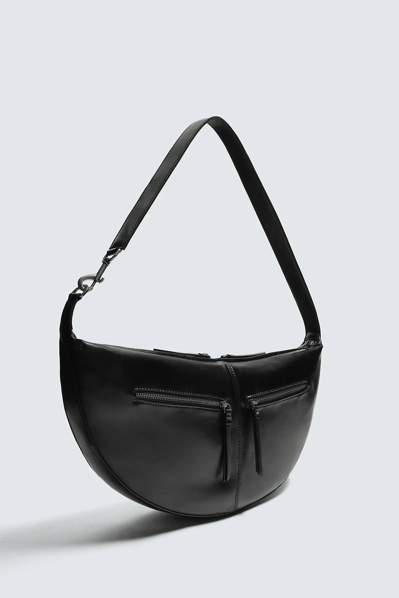 SAC PORTÉ ÉPAULE À SURPIQÛRES
