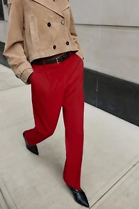 PANTALON DROIT CEINTURÉ