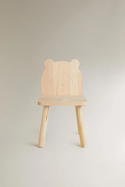 WOODEN BEAR CHAIR