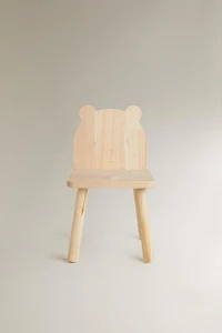 WOODEN BEAR CHAIR