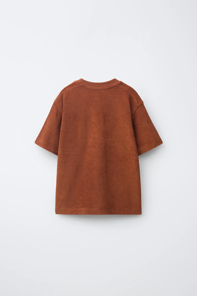 STRIPED TERRYCLOTH T-SHIRT AND SHORTS SET