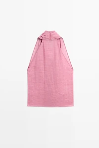 Draped crossover top