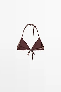 Metallic triangle bikini set