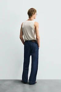 EMBROIDERED BAND DETAIL JEANS
