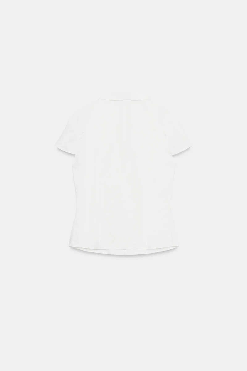 RUCHED FITTED SHIRT