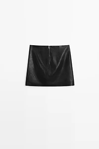 Minijupe cuir nappa