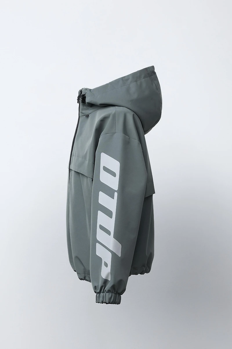WATER REPELLENT TEXT JACKET
