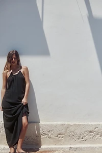 GATHERED HALTER DRESS