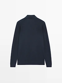 Pull polo en maille de coton mélang