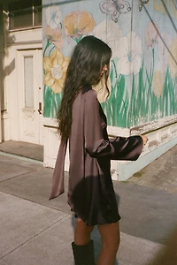 SATIN EFFECT SCARF DRESS