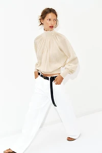 BLOUSE FLUIDE EN MAILLE BIMATIÈRE