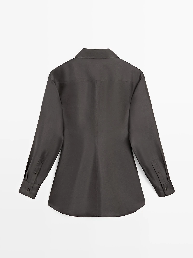 100% silk fitted flowing shirt - LIMITED