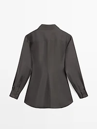 100% silk fitted flowing shirt - LIMITED