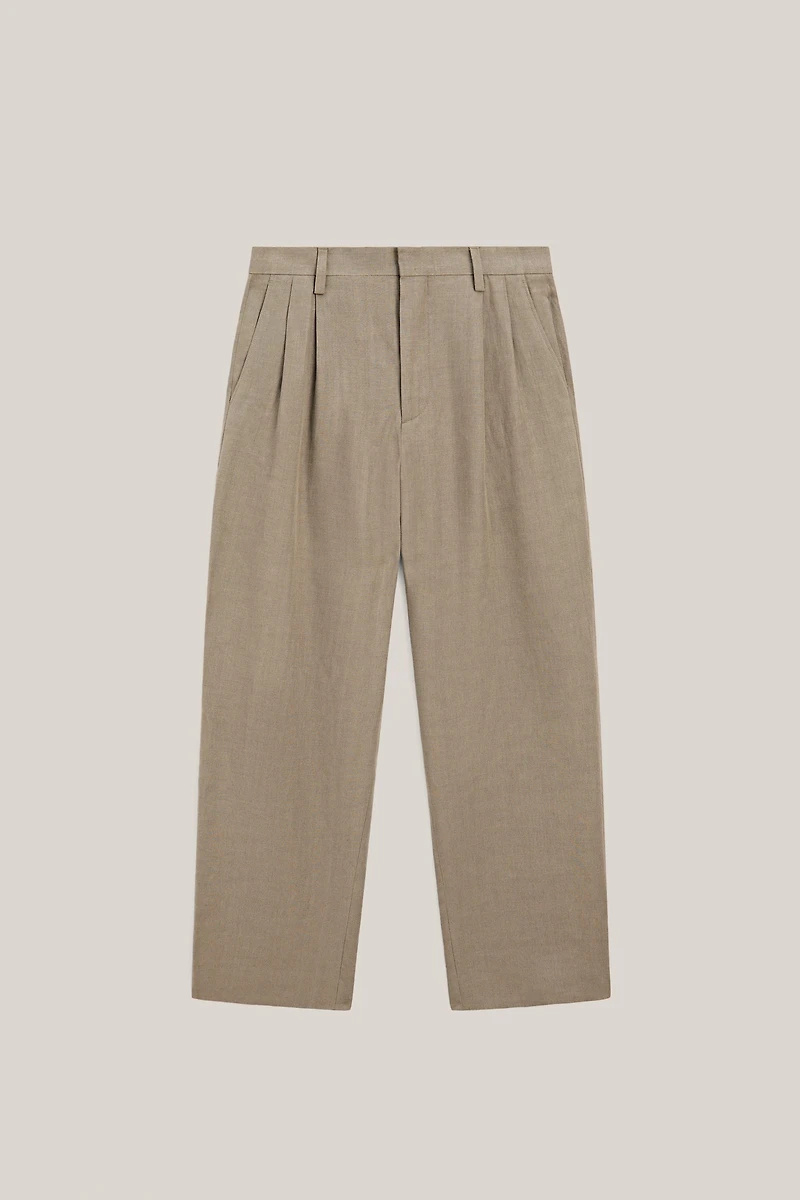 Pantalon double pince lin - LIMITED EDITION