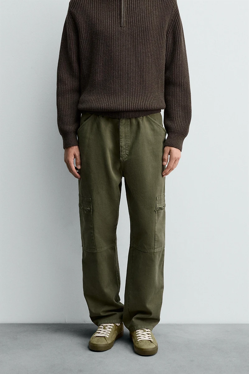 PANTALON BATTLE COUPE DÉCONTRACTÉE DÉLAVÉ